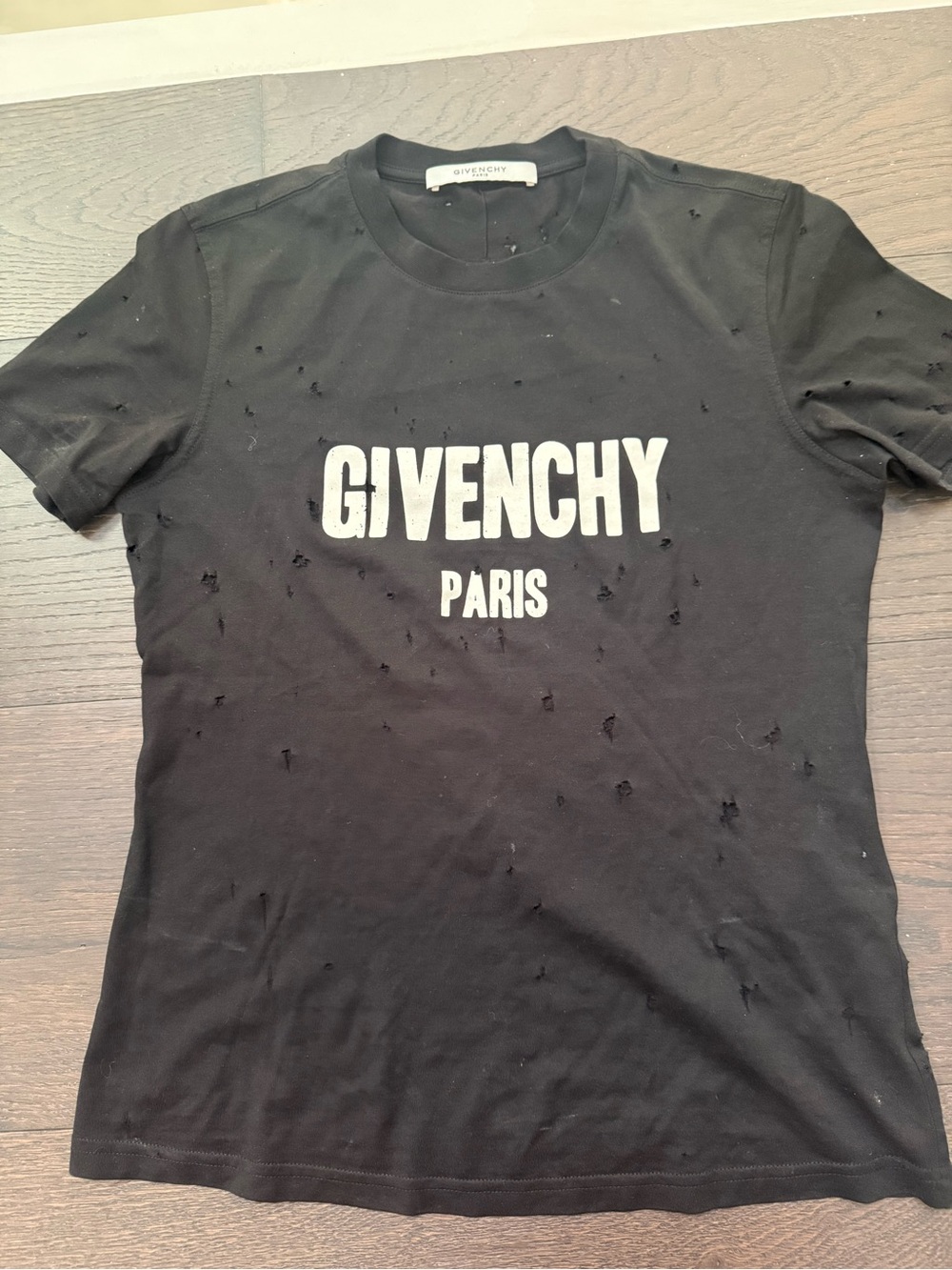 Givenchy Black Graphic Logo Short Sleeve Tee